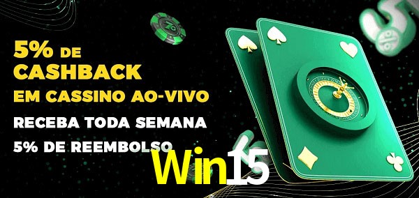 Promoções do cassino ao Vivo Win15